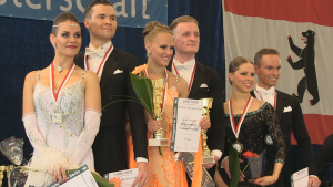 Felix Fürstenberg und Friederike Tentschert sicherten sich den Titel in der HGR B bei der Berliner Meisterschaft im Tanzen