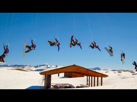 Extreme Snow Kitesurfing